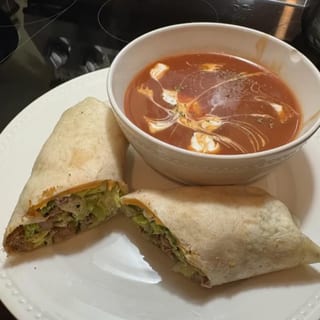 Small Soup 4oz, Salmon Caesar Wrap